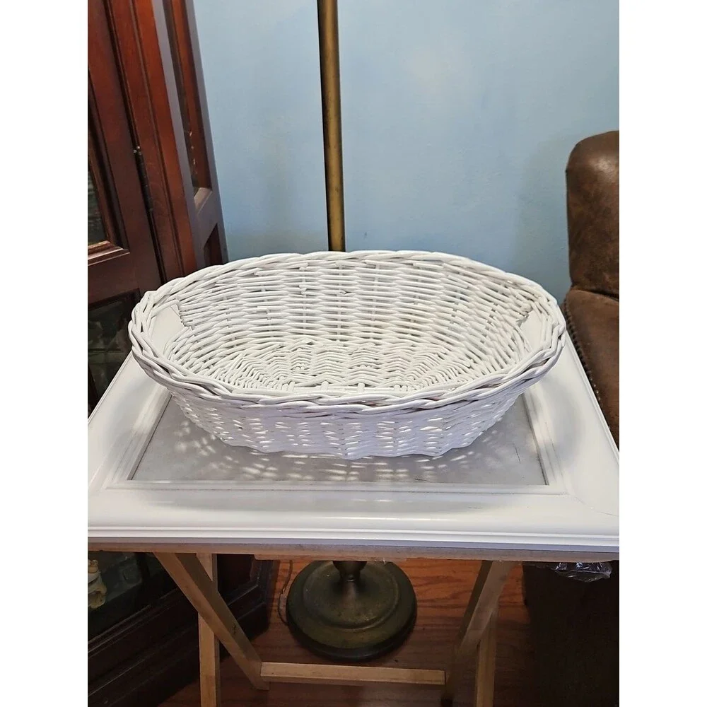 White Wicker Basket 12